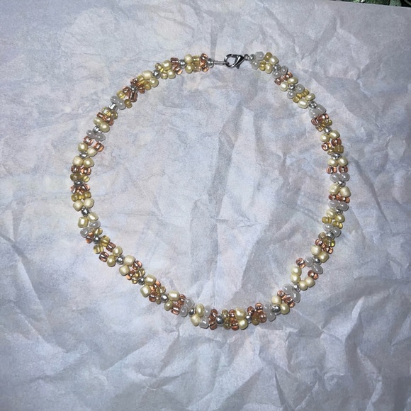 Handmade | Boho Mushroom Beaded Choker Set w/ Earrings - Picture 7 of 8